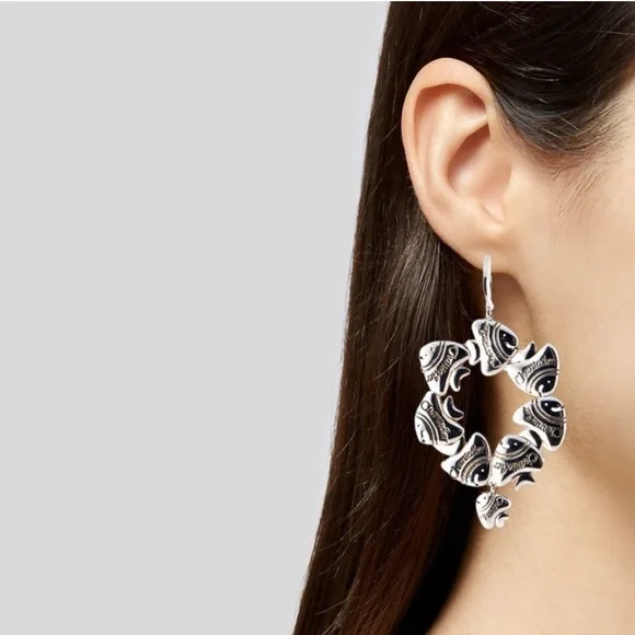 Chantecler Fish Hoop Earrings - Picture 2 of 3